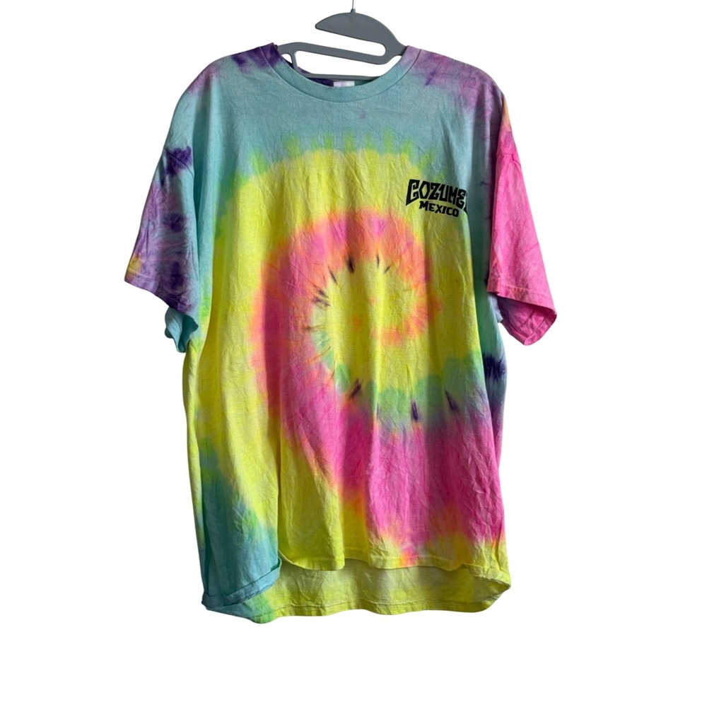 Colortone Cozumel Mexico Tie Dye T Shirt XL Sea Turtle Tribal Graphic Multicolor